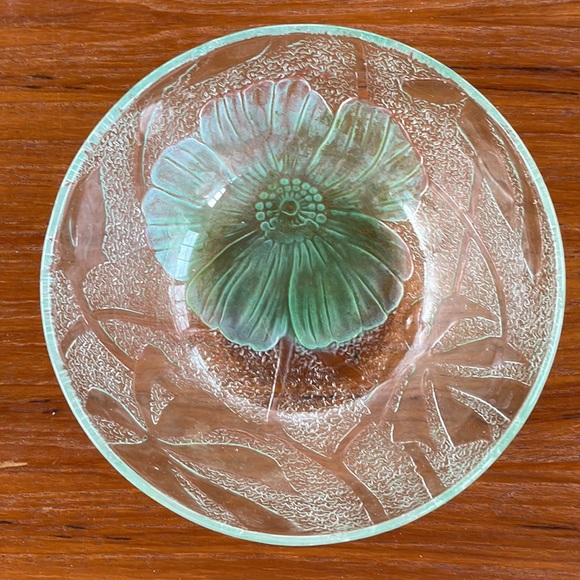VTG Set of 6 Etched Hibiscus Salad Bowls - Picture 3 of 9